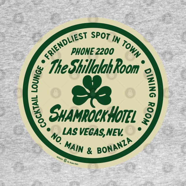 Vintage Shamrock Hotel Las Vegas Nevada by StudioPM71